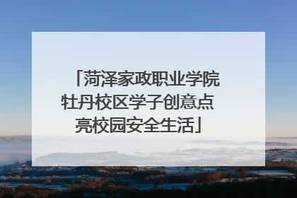 菏泽家政职业学院牡丹校区学子创意点亮校园安全生活