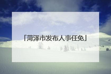 菏泽市发布人事任免