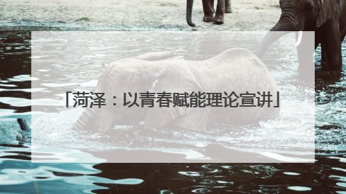 菏泽：以青春赋能理论宣讲
