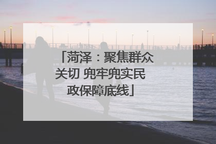 菏泽：聚焦群众关切 兜牢兜实民政保障底线