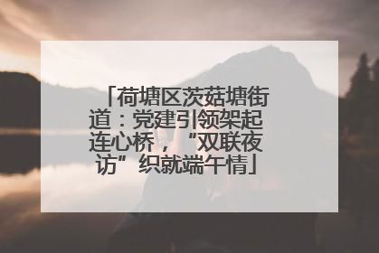 荷塘区茨菇塘街道：党建引领架起连心桥，“双联夜访”织就端午情