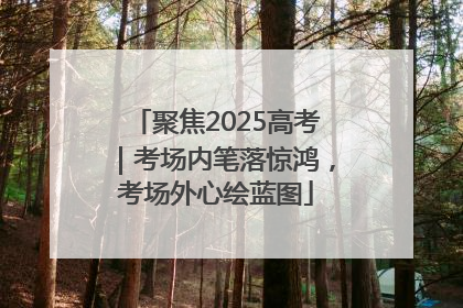 聚焦2025高考｜考场内笔落惊鸿，考场外心绘蓝图