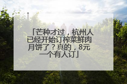 芒种才过，杭州人已经开始订榨菜鲜肉月饼了？真的，8元一个有人订