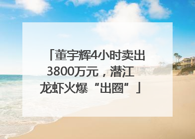 董宇辉4小时卖出3800万元，潜江龙虾火爆“出圈”