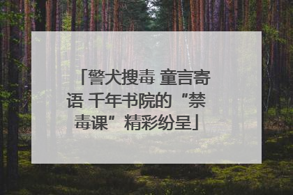 警犬搜毒 童言寄语 千年书院的“禁毒课”精彩纷呈