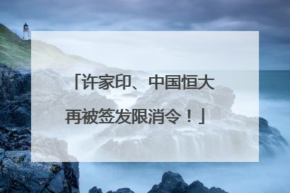 许家印、中国恒大再被签发限消令！