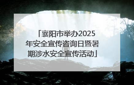 襄阳市举办2025年安全宣传咨询日暨暑期涉水安全宣传活动