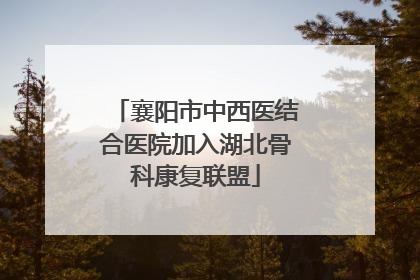 襄阳市中西医结合医院加入湖北骨科康复联盟