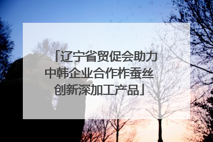 辽宁省贸促会助力中韩企业合作柞蚕丝创新深加工产品