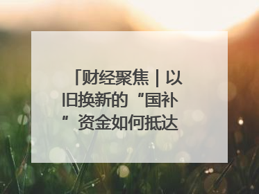 财经聚焦｜以旧换新的“国补”资金如何抵达消费者？
