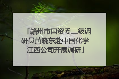 赣州市国资委二级调研员黄晓东赴中国化学江西公司开展调研