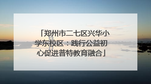 郑州市二七区兴华小学东校区：践行公益初心促进普特教育融合