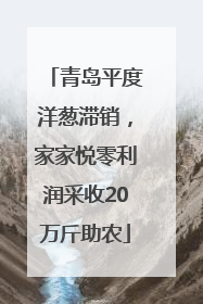 青岛平度洋葱滞销，家家悦零利润采收20万斤助农