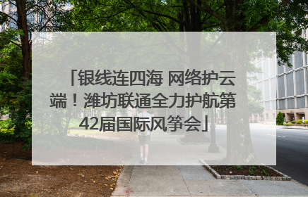 银线连四海 网络护云端！潍坊联通全力护航第42届国际风筝会