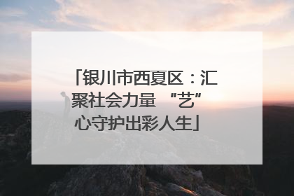 银川市西夏区：汇聚社会力量 “艺”心守护出彩人生