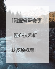 闪耀省级赛事  匠心技艺斩获多项殊荣