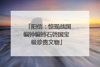 阳信：惊现战国编钟编镈石磬国宝级珍贵文物