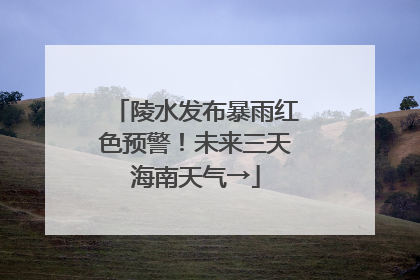 陵水发布暴雨红色预警！未来三天海南天气→