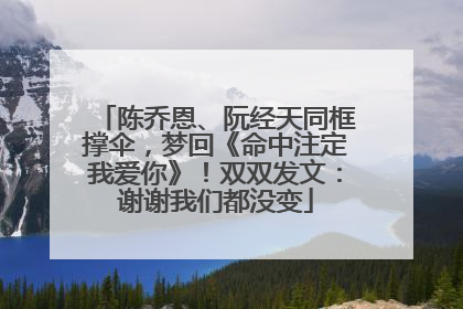 陈乔恩、阮经天同框撑伞，梦回《命中注定我爱你》！双双发文：谢谢我们都没变