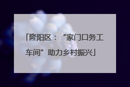 隆阳区：“家门口务工车间”助力乡村振兴