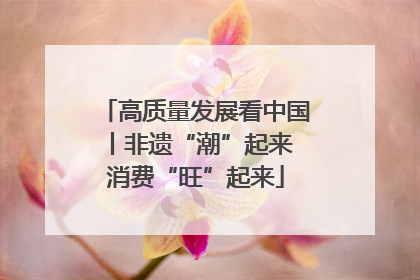 高质量发展看中国丨非遗“潮”起来 消费“旺”起来