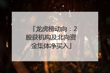 龙虎榜动向：2股获机构及北向资金集体净买入