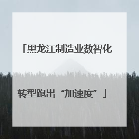 黑龙江制造业数智化转型跑出“加速度”