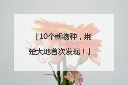 10个新物种，荆楚大地首次发现！