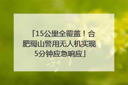 15公里全覆盖！合肥蜀山警用无人机实现5分钟应急响应
