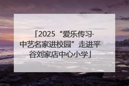 2025“爱乐传习·中艺名家进校园”走进平谷刘家店中心小学