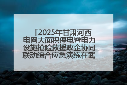 2025年甘肃河西电网大面积停电暨电力设施抢险救援政企协同联动综合应急演练在武威成功举行