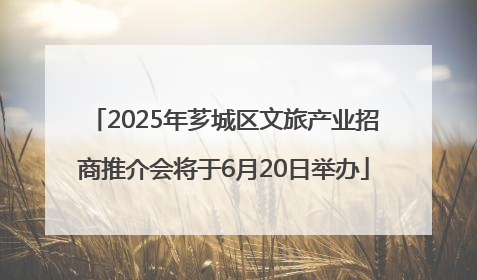 2025年芗城区文旅产业招商推介会将于6月20日举办