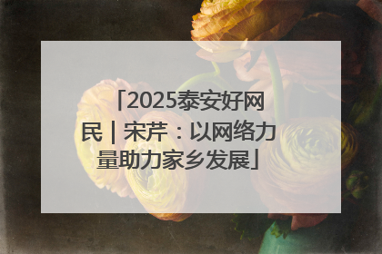 2025泰安好网民｜宋芹：以网络力量助力家乡发展