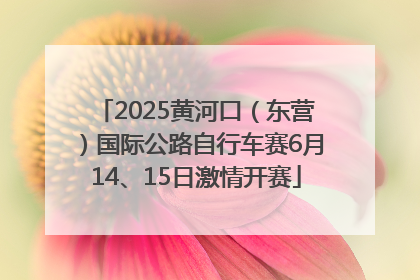 2025黄河口（东营）国际公路自行车赛6月14、15日激情开赛