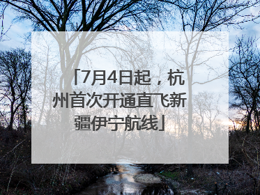 7月4日起，杭州首次开通直飞新疆伊宁航线