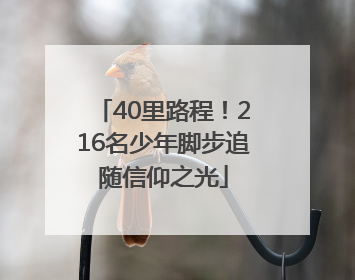 40里路程！216名少年脚步追随信仰之光