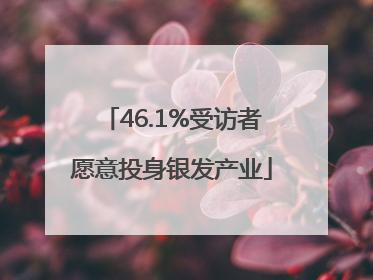 46.1%受访者愿意投身银发产业