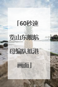 60秒速览山东舰航母编队抵港画面
