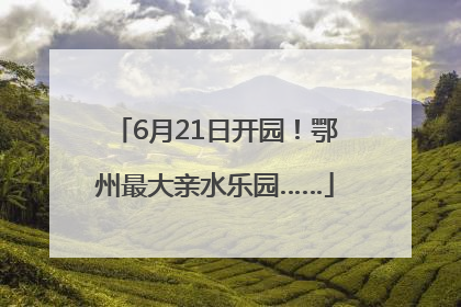 6月21日开园！鄂州最大亲水乐园……