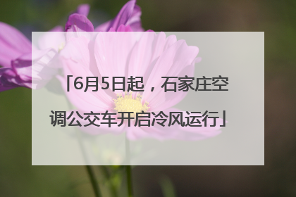 6月5日起，石家庄空调公交车开启冷风运行
