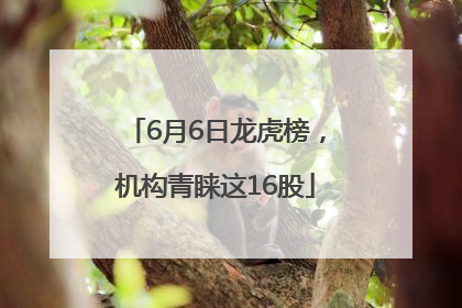 6月6日龙虎榜，机构青睐这16股