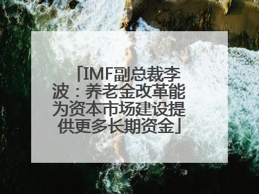 IMF副总裁李波：养老金改革能为资本市场建设提供更多长期资金