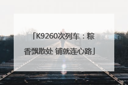 K9260次列车：粽香飘散处 铺就连心路