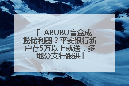 LABUBU盲盒成揽储利器？平安银行新户存5万以上就送，多地分支行跟进